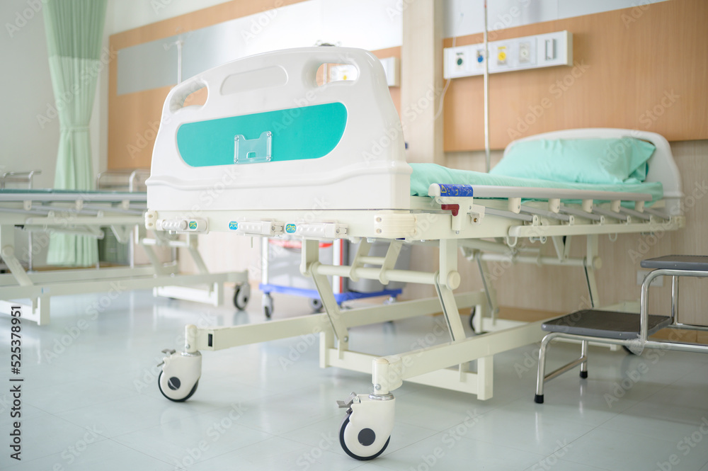 Background of Patient bed in hospital , health care concept