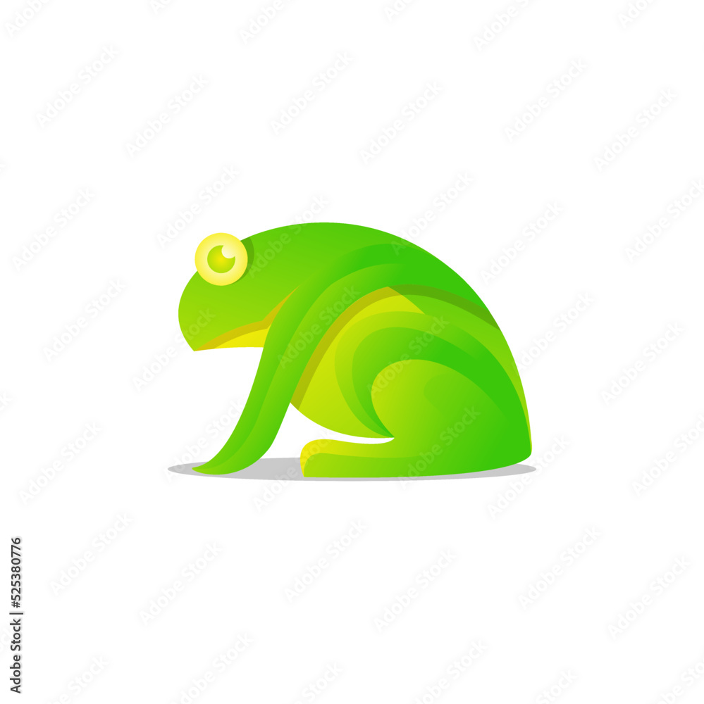 Fototapeta premium Vector Logo Illustration Frog Gradient Colorful Style.
