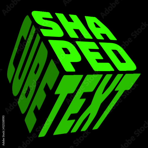 Cube-Shaped Text (Editable with Photoshop)