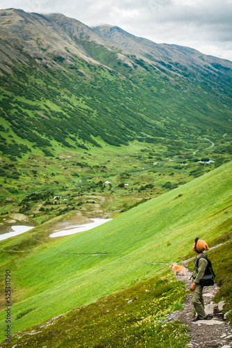 hiker in the mountains