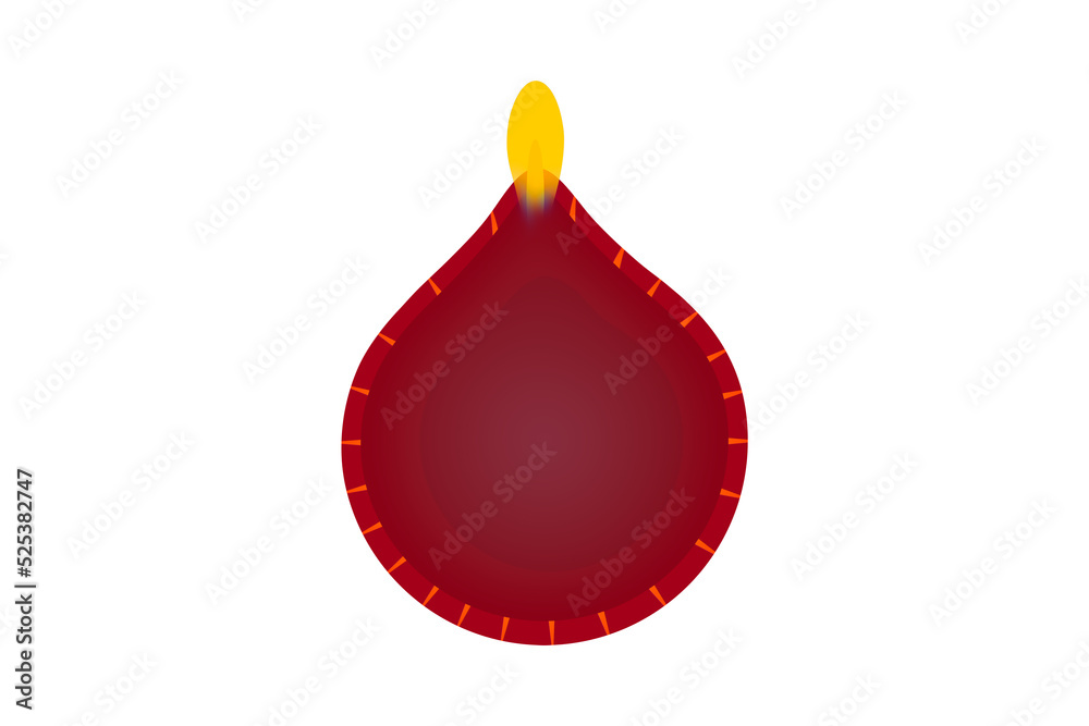 Fototapeta premium diwali Diya With White background