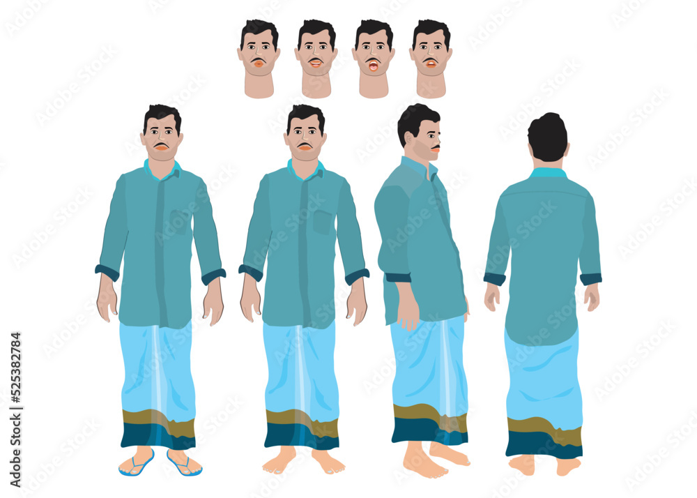 Obraz premium 2D Character cartoon vector illustration design.