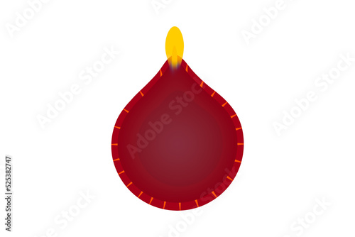 diwali Diya With White background