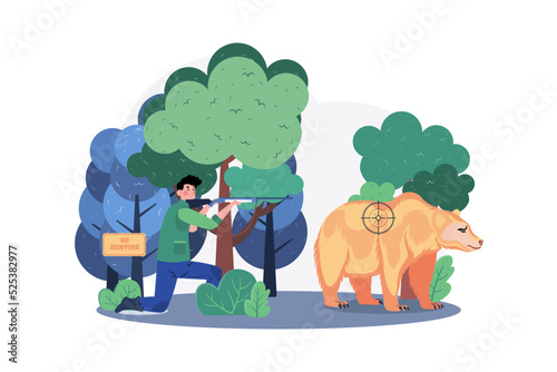 Environmental Problems Illustration concept on white background