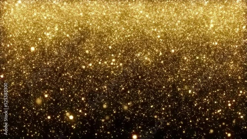 Wallpaper Mural Looping animated christmas background of golden light particles falling on dark background Torontodigital.ca