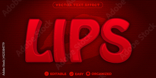 Lips Text Effect,Fully Editable Font Text Effect
