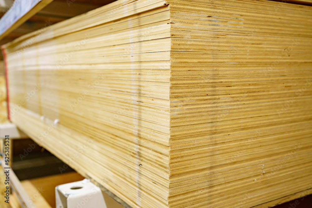 OSB board. sheet material is used in construction. hardware store. OSB board. sheet material is used in construction. hardware store.