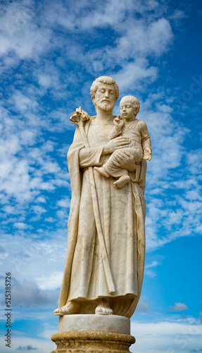 Saints statue at The Basilica of the National Shrine of the Blessed Virgin of Ta Pinu located on the island of Gozo, Malta