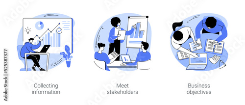Business analysis isolated cartoon vector illustrations se