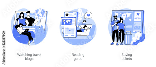 Planning a trip isolated cartoon vector illustrations se