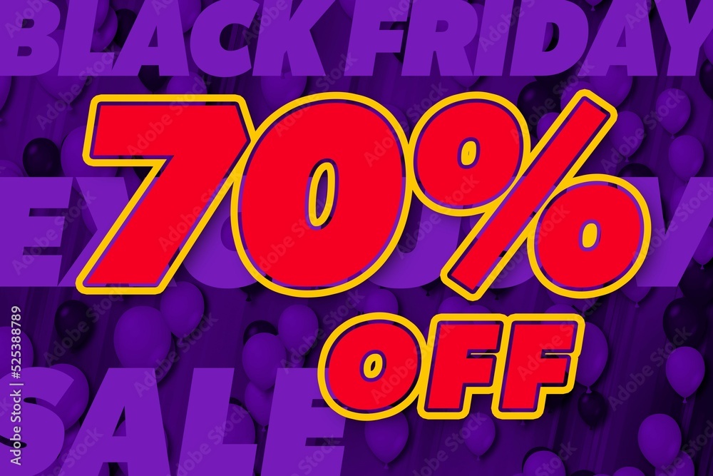 70 seventy Percent off sale discount shopping banner. frame design