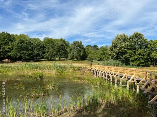 Significant landscape of Sovsko Lake or Blue eye of Slavonia, Sovski Dol - Caglin, Croatia (Značajni krajobraz Sovsko jezero ili Modro oko Slavonije - Čaglin, Hrvatska) photo