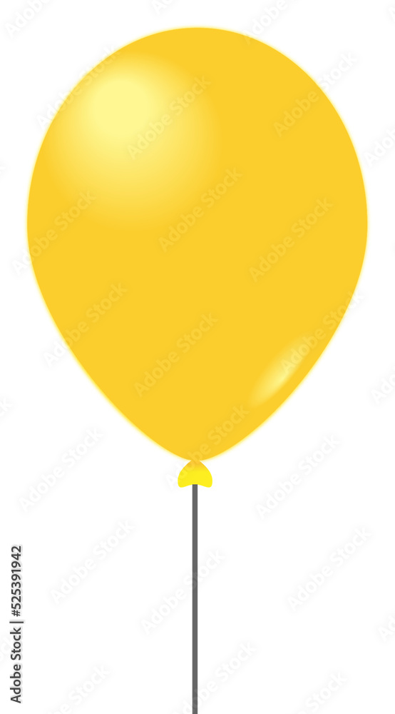 yellow balloon isolated 