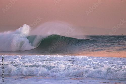 Fototapeta Naklejka Na Ścianę i Meble -  Perfect wave breaking in a beach. Surf spot