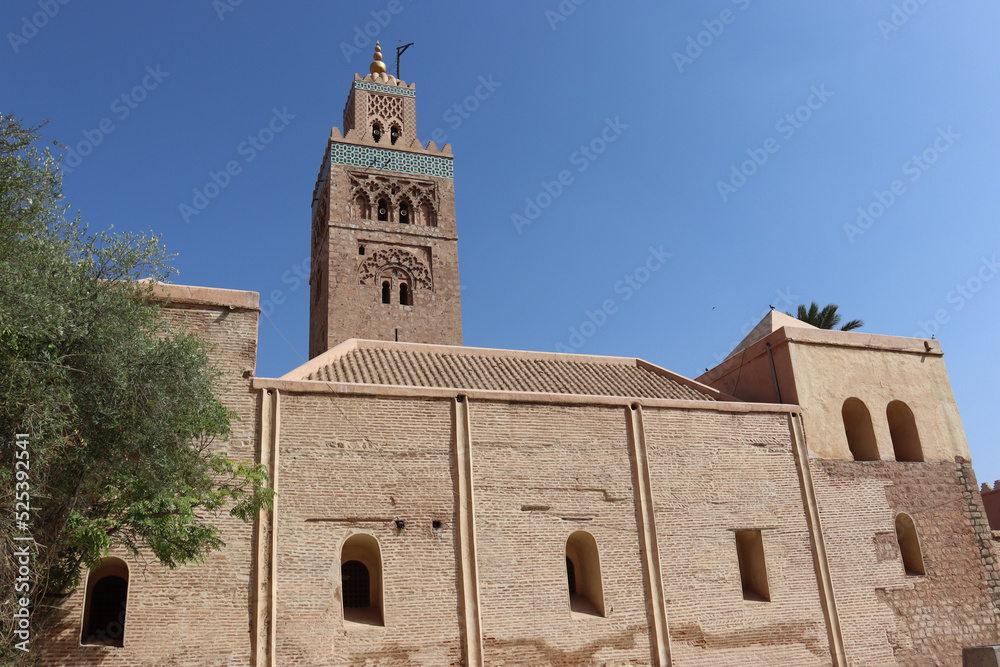 Minaret of the Koutoubia Mosque in Marrakech (Morocco)