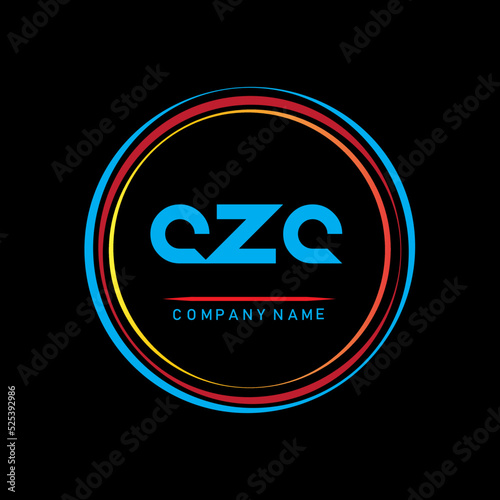 C Z C,CZC logo design,C Z C letter logo design, CZC letter logo design on black background,three letter logo design,CZC letter logo design with circle shape,simple letter logo design photo