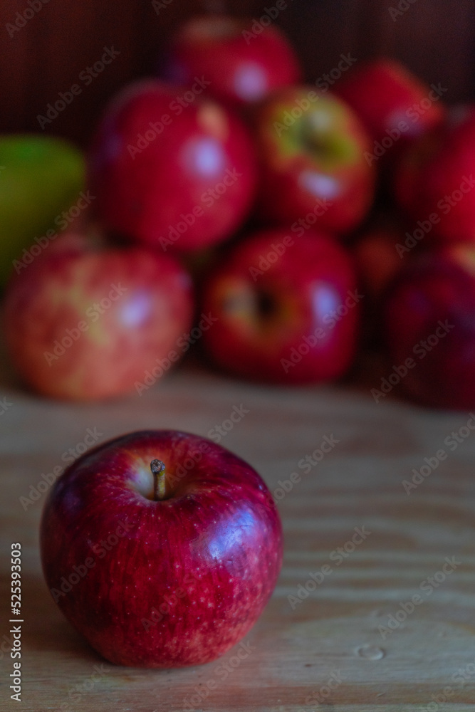 portraits of apples. concept of stacked fruits. portraits of apples. concept of stacked fruits.