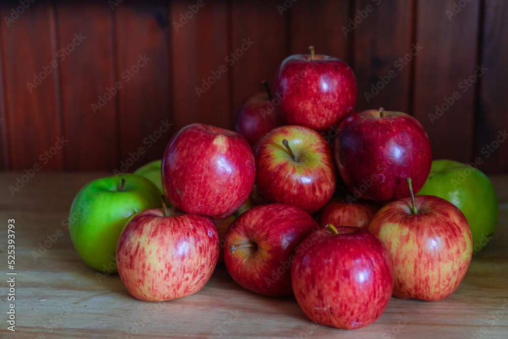 portraits of apples. concept of stacked fruits. portraits of apples. concept of stacked fruits.