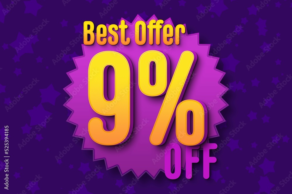 9 nine Percent off super sale black friday shopping halftone. frame offer