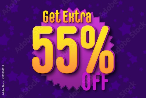 55 fifty-five Percent off super sale black friday shopping halftone. frame discount