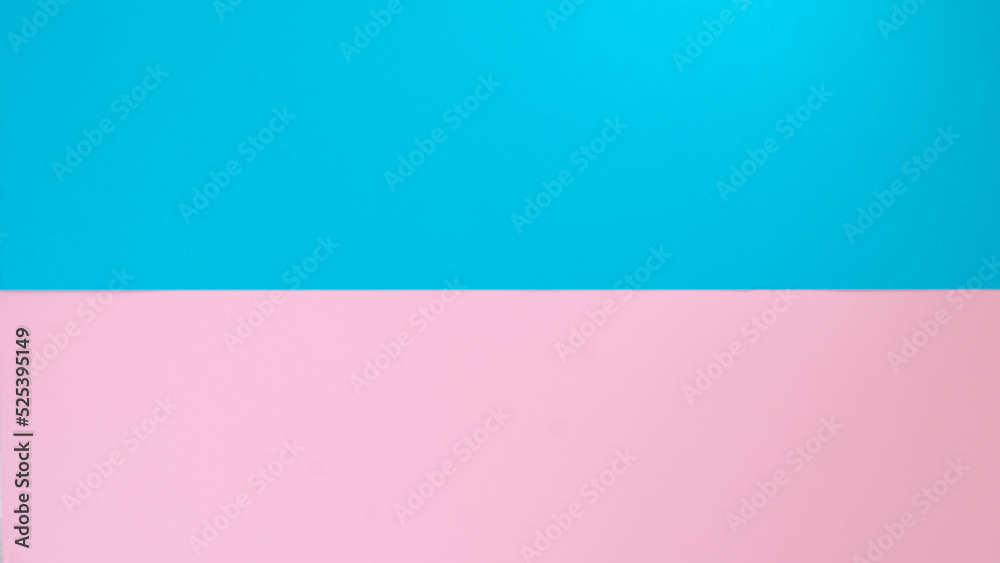 Two-tone background is divided in half - blue and pink Two-tone background is divided in half - blue and pink