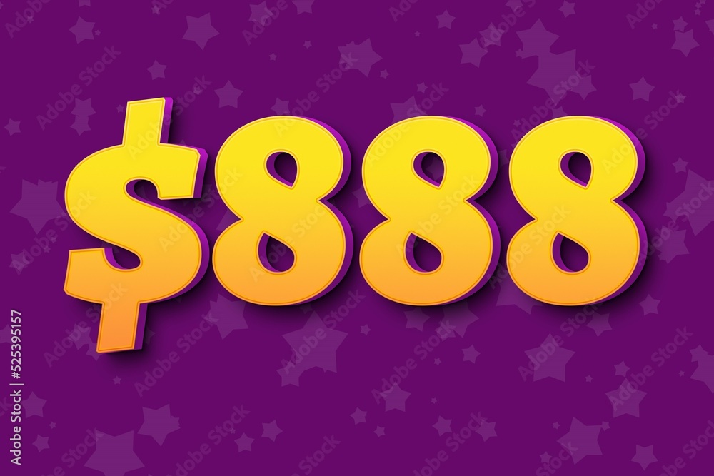 888 eight hundred and eighty-eight Dollar usd price sale offer. money 888 eight hundred and eighty-eight Dollar usd price sale offer. money