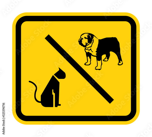 No Pet allowed Symbol On White Background