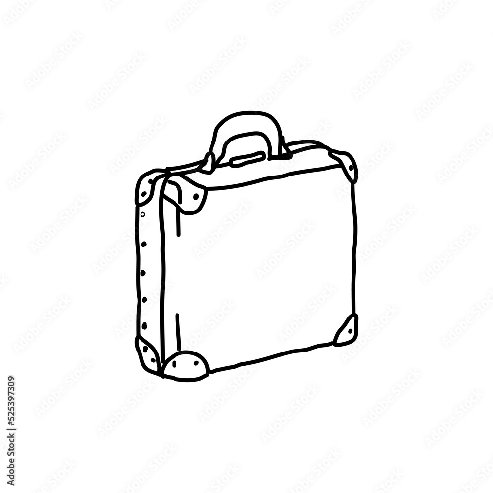 Vector suitcase, bag or backpack for travel. Various types of hand luggage, suitcases and bags