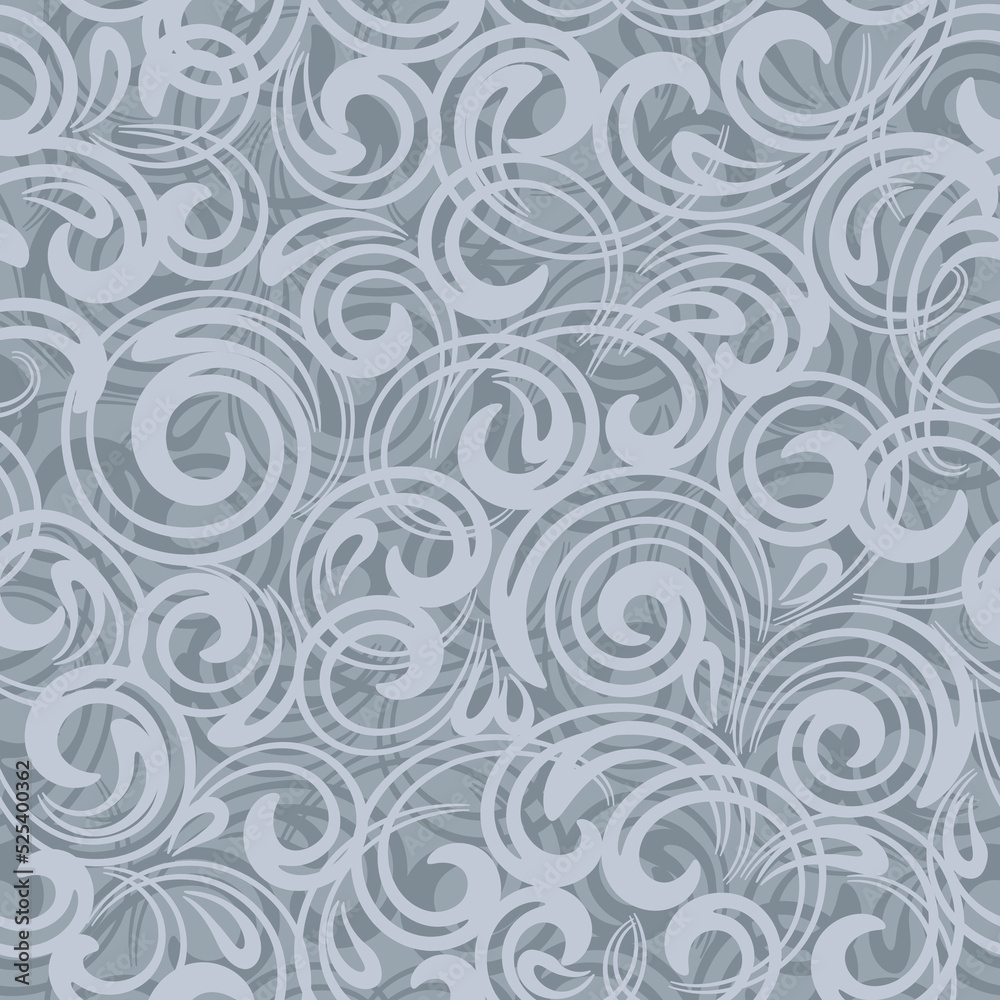 Elegant floral vector seamless pattern with curves element