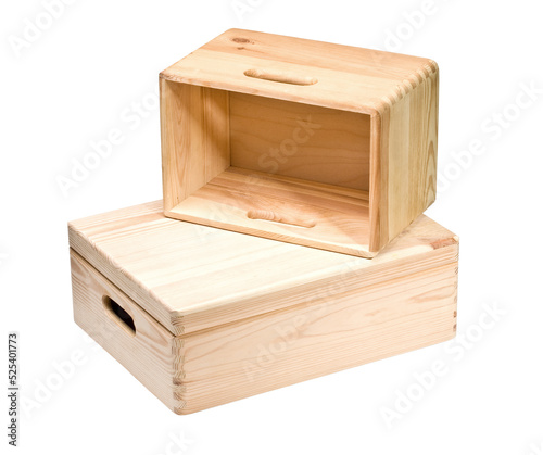 empty wooden crate isolated