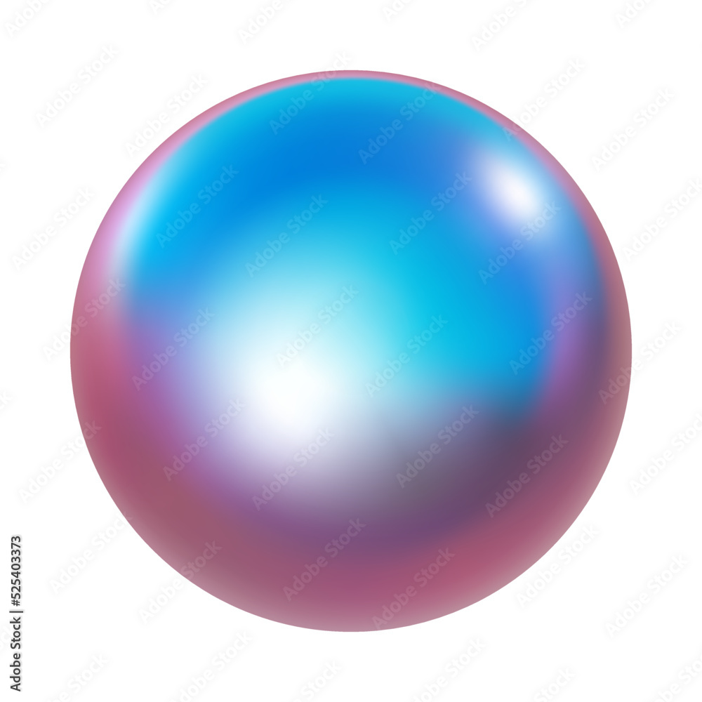 3d pink blue metal neon gradient shere render. Vector abstract ball. Futuristic iridescent holographic isometric shape 3d pink blue metal neon gradient shere render. Vector abstract ball. Futuristic iridescent holographic isometric shape