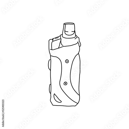 Electronic cigarette, vape. Vape vector tools. Various types of electronic cigarettes, hand drawn in a linear style. For the design of advertisements, brochures, banners and posters.