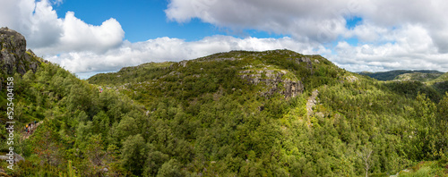 Landscape while hiking at Prekestolen  Preikestolen  in Rogaland in Norway  Norwegen  Norge or Noreg 