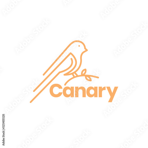 minimal canary bird logo design