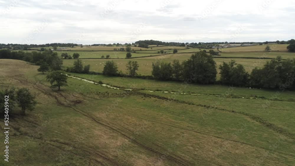 Paysage rural dans la Nièvre, vue aérienne, Bourgogne Paysage rural dans la Nièvre, vue aérienne, Bourgogne