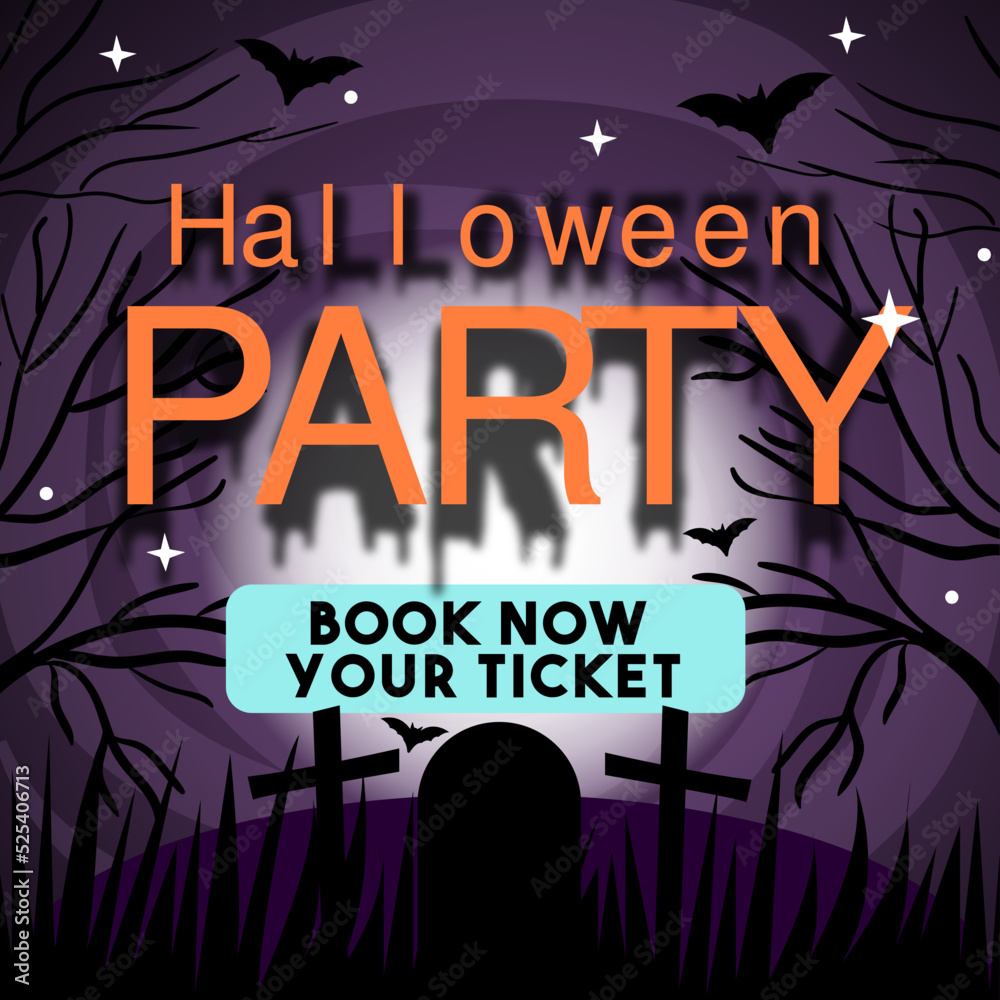 Obraz premium Halloween Festival Party Banner & Social Media Ads