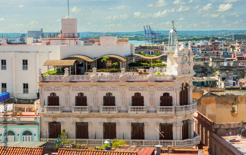aerial view of the colonial part of the old havana