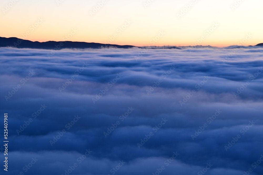 sunrise clouds mountains