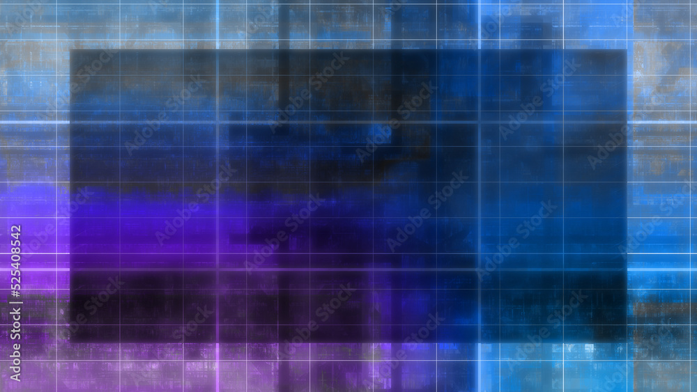 Fototapeta premium Abstract glitch art grid border background image.