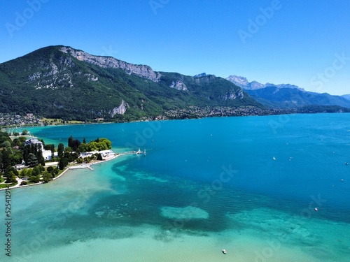 Drone photo lac d'Annecy France europe 
