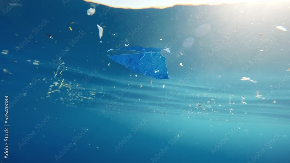 Sea polluted by parts of Microplastics