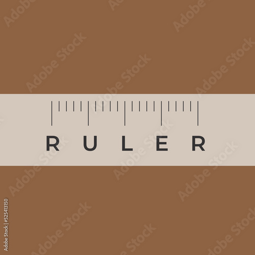 Minimalistic logo. Ruler.