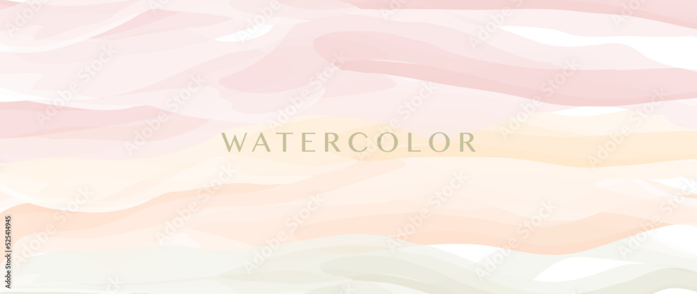 Vector background illustration. Watercolor lines. Autumn colors concept. Perfect for book backgrounds, screensavers, and notebooks.