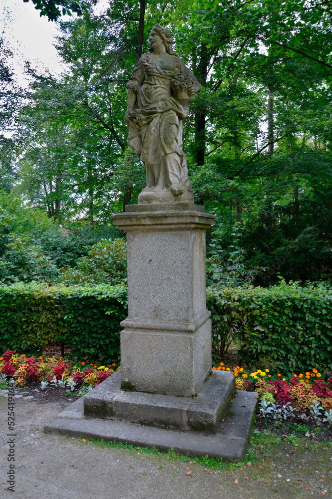 Obraz premium Allegory of Summer statue in Mercandino´s gardens in Klatovy