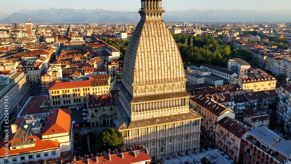 drone photo mole antonelliana Turin Italie europe