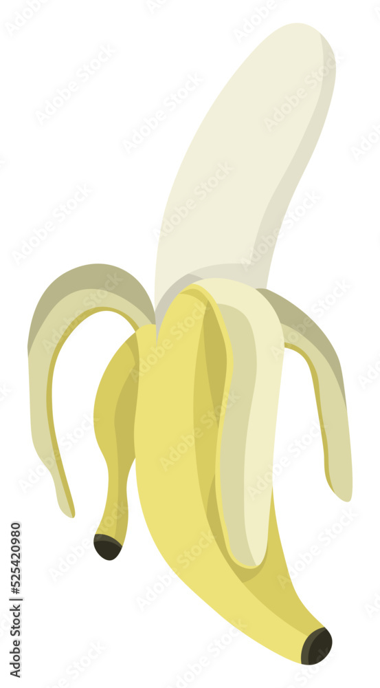 Peeled banana fruit food graphic food illustration Peeled banana fruit food graphic food illustration