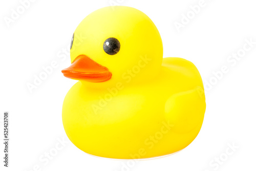 Print op canvas bath Yellow Rubber Duck  on isolate background
