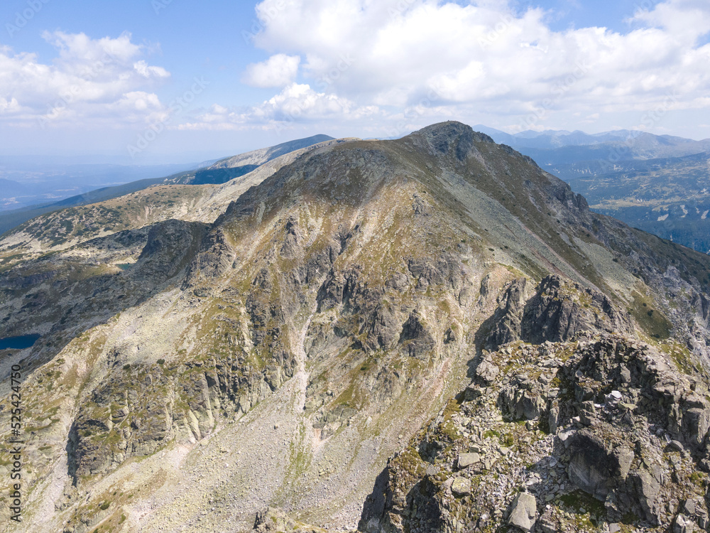 Aerial view of Rila Mountain near Lovnitsa peak, Bulgaria Aerial view of Rila Mountain near Lovnitsa peak, Bulgaria