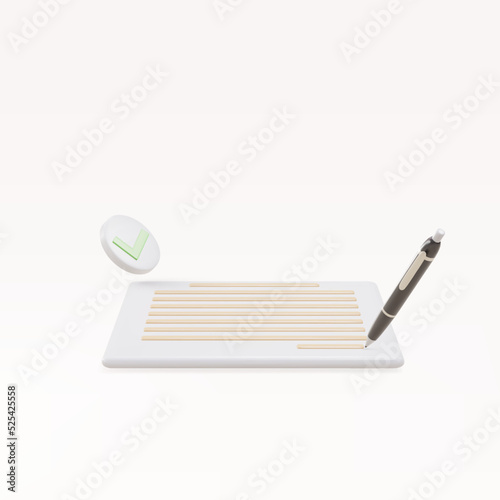 3d realistic Copywriting, writing icon. Creative writing and storytelling, education concept. Vector illustration.