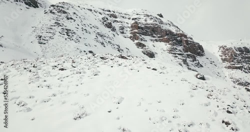 CORDILLERA DE LOS ANDES, LAGUNILLAS, SAN JOSE DE MAIPO, CHILE photo